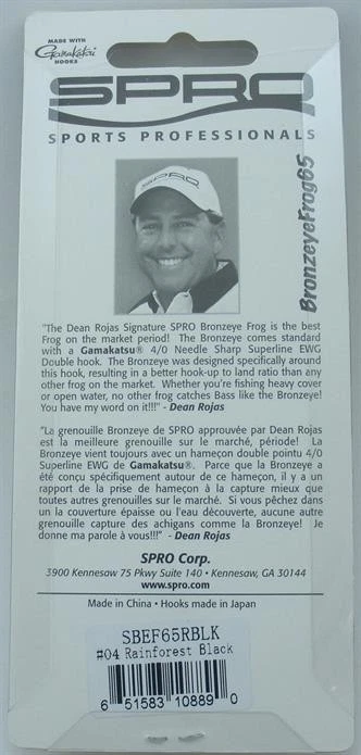 Spro SBEF65RBLK Bronze Eye Frog 65Mm 5/8 Oz Farbe RBLK Regenwald Schwarz - Bild 3 von 3