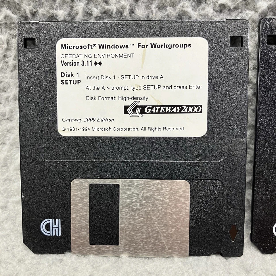 Microsoft Windows 3.11 on 3.5" 1.44MB Floppy Disk install - Workgroups (8 Disks) - Image 2 of 4