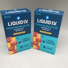 2 Pack Liquid I.V. Hydration Multiplier Golden Cherry Electrolyte Drink Mix