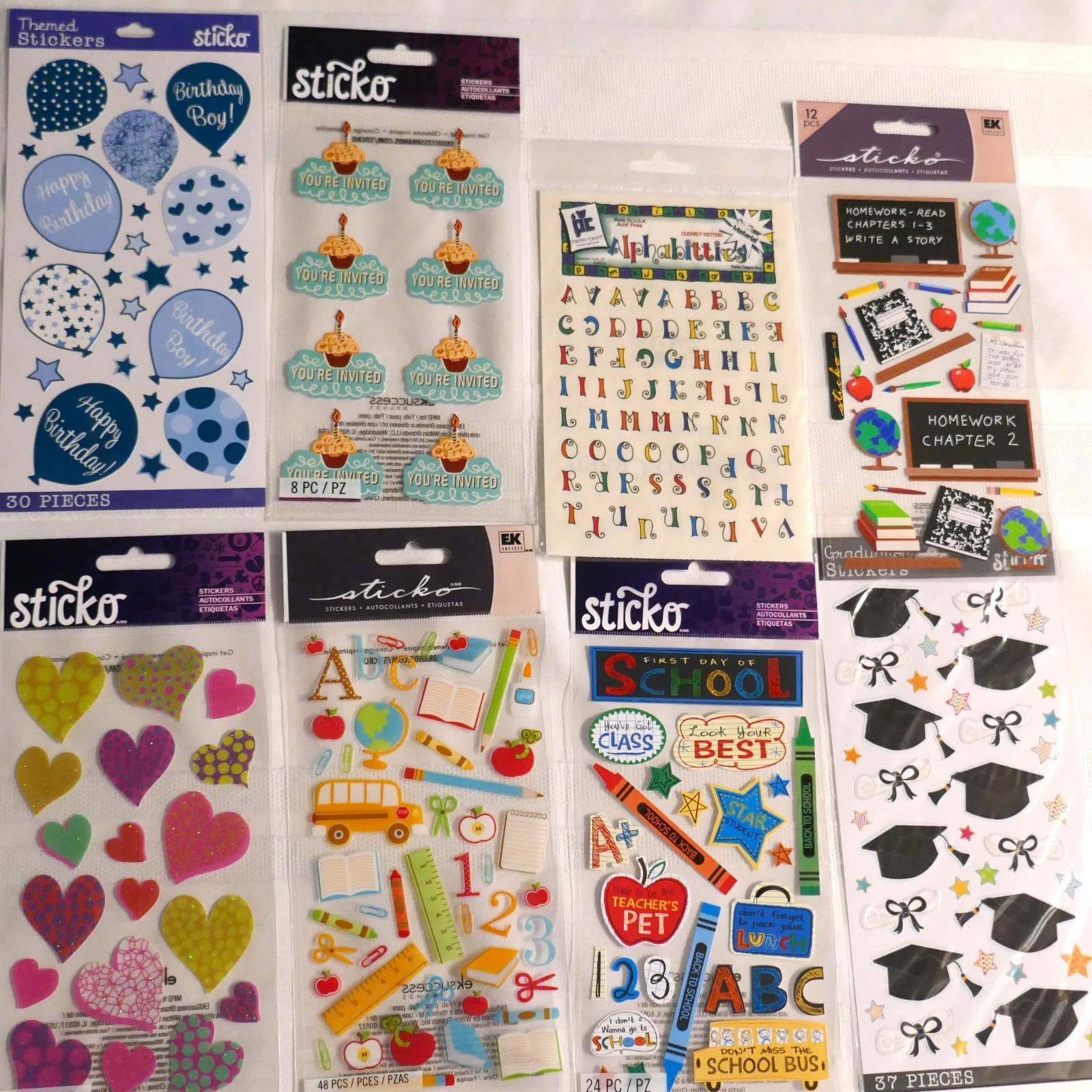 LARGE LOT OF 50 PACKS STICKO/STICKOPOTAMUS ONLY! SO MANY THEMES AND ...