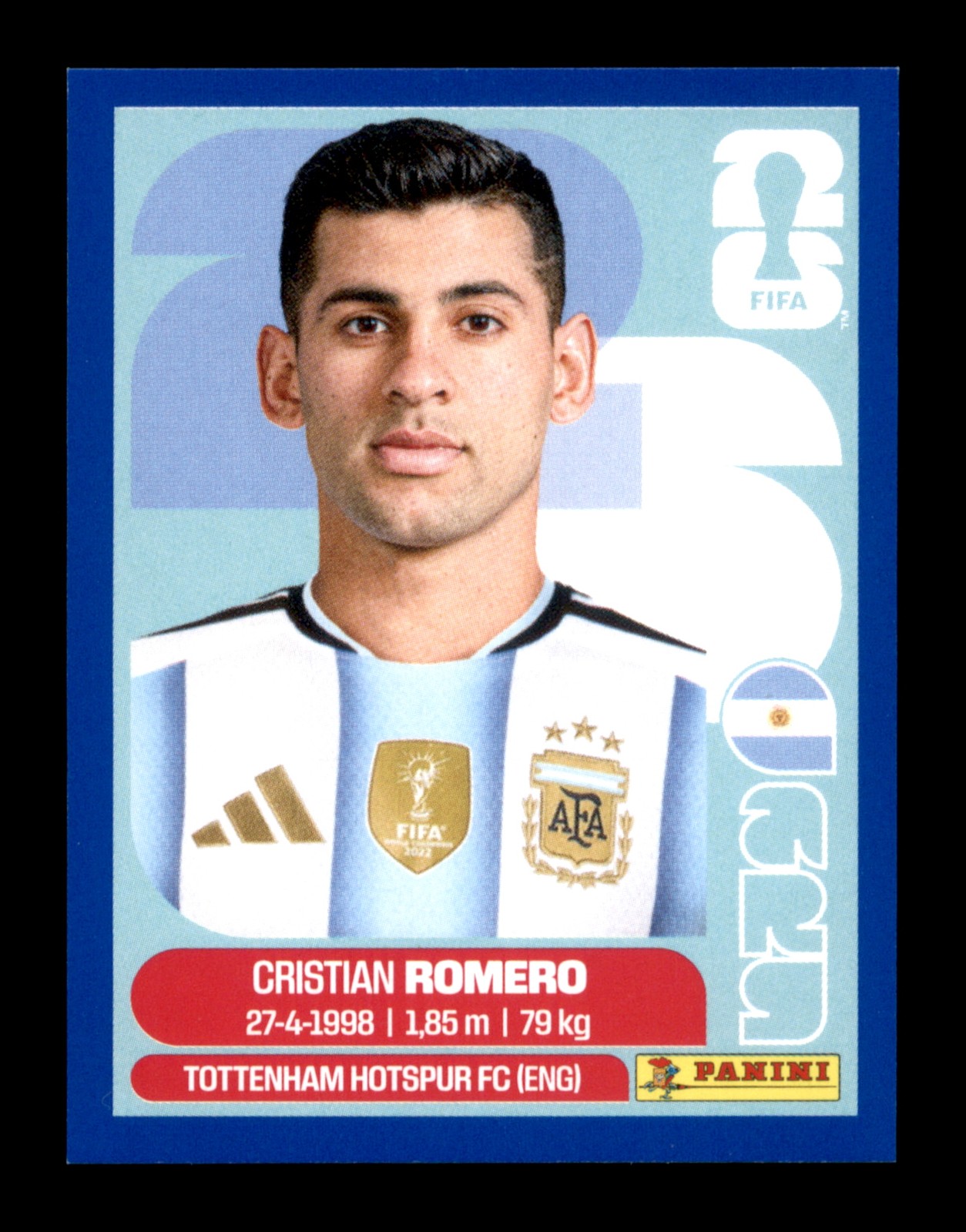 Cristian Romero Argentina 2026 Panini World Cup Sticker #ARG4 Blue