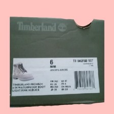 Timberland Premium 6 In Waterproof Boot Light Pink Nubuck 6 M/M Junior's