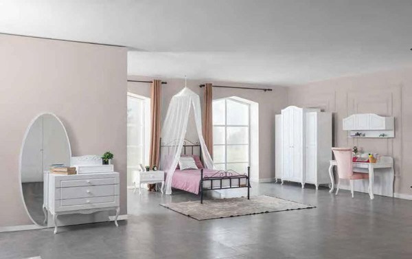 Garnitur Set Bett Nachttisch Kommode Schlafzimmer Jugendzimmer 6Tlg. MöBel Neu-image