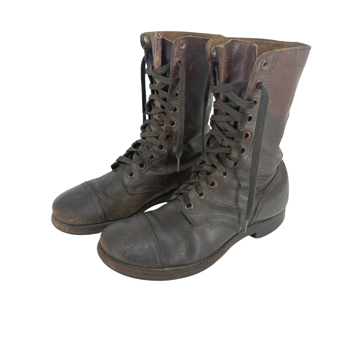 RO Search Vintage Military Combat Boots Nylon Upper Mens Size 7.5XW Leather Men Vintage Combat Boots | eBay main image 2