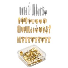 43PCS Brass Pyrography Tips Kit M4 Thread For Wood Burning Leather Cork 3D Print