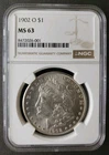 1902 O $1 Morgan Silver Dollar NGC MS63