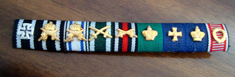 GERMAN RIBBON BAR  FOR HIGH OFFICER: 8 excellent devices