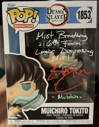 Funko Pop! Demon Slayer: Muichiro Tokito #1853 Signed & Quoted PSA Certified