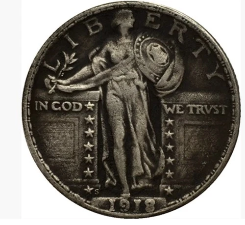 Exceptionally rare--1918-S Standing Liberty Quarter Avidly Pursued Choice