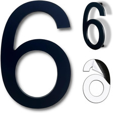 8 Inch Large Modern House Numbers for Outside, Easy Floating Adhesive Back ...