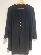STYLISH YOURS BLACK LONGLINE TUNIC TOP SHIRT STYLE PLUS SIZE 22 24