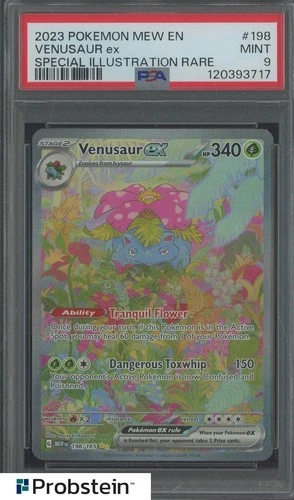 2023 Pokemon Mew En #198 Venusaur ex Special Illustration Rare PSA 9 MINT