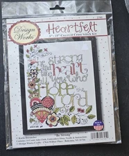 Design Works Heartfelt Counted Cross Stith Kit 8"× 10"
