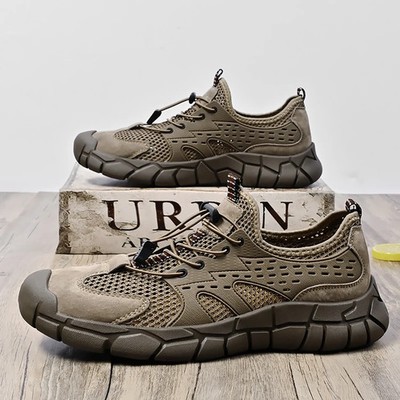  Men's Walking Shoes Outdoor Anti Slip Breathable Casual Mesh Sports Footwear 