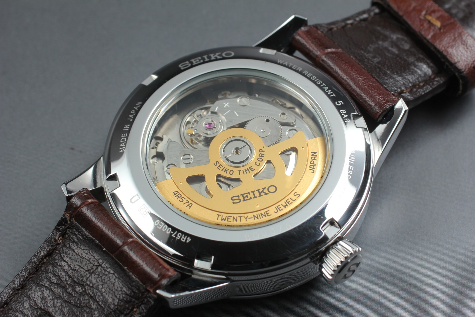 [N MINT w/Case,Paper] SEIKO Presage 4R57-00E0 SARY107 Gold Dial AT Men's Watch image 4