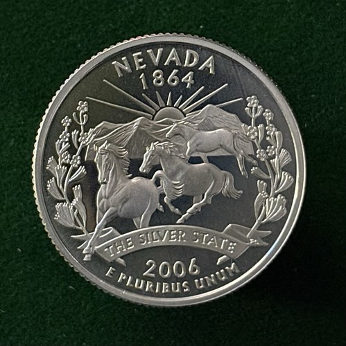 2006 US Mint State Quarters Proof Clad Nevada from Mint Set Some hazing - Bild 1 von 2