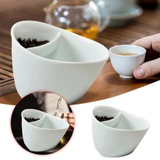 2 PCS Tilting Smart Tea Cup Creative Personalized Ceramic Filter Water Cup