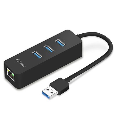 USB A auf 3 x USB 3.0 und RJ45 Ethernet Lan Adapter Hub Kabel Mac USB-C Netzwerk
