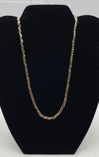 14K Yellow Gold Silver Fine Jewelry Designer Hook Chain Necklace