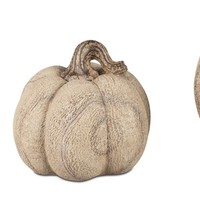 Dekoobjekt KüRbis Wood In Holzoptik D. 13Cm Creme Braun Formano H25