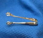 Antique Gorham Sterling Silver Sugar Tongs – Floral Repousse – 4.25” – 20g