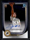 2025-26 Bowman Taelon Peter Chrome Auto Autograph RC Rookie #BCA-TE Pacers