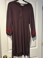 LOFT Women’s Multicolor Long Sleeve Shirt Dress Sz M