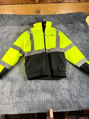 Ergodyne GloWear Quilted Bomber Jacket Mens M Yellow ANSI High Visibility Safety