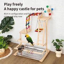 Bird Playground Parrot Playstand with 2 Perches Stand