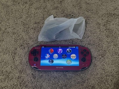 Sony PlayStation PS Vita OLED PCH-1000/1100 Red WIFI w Charger