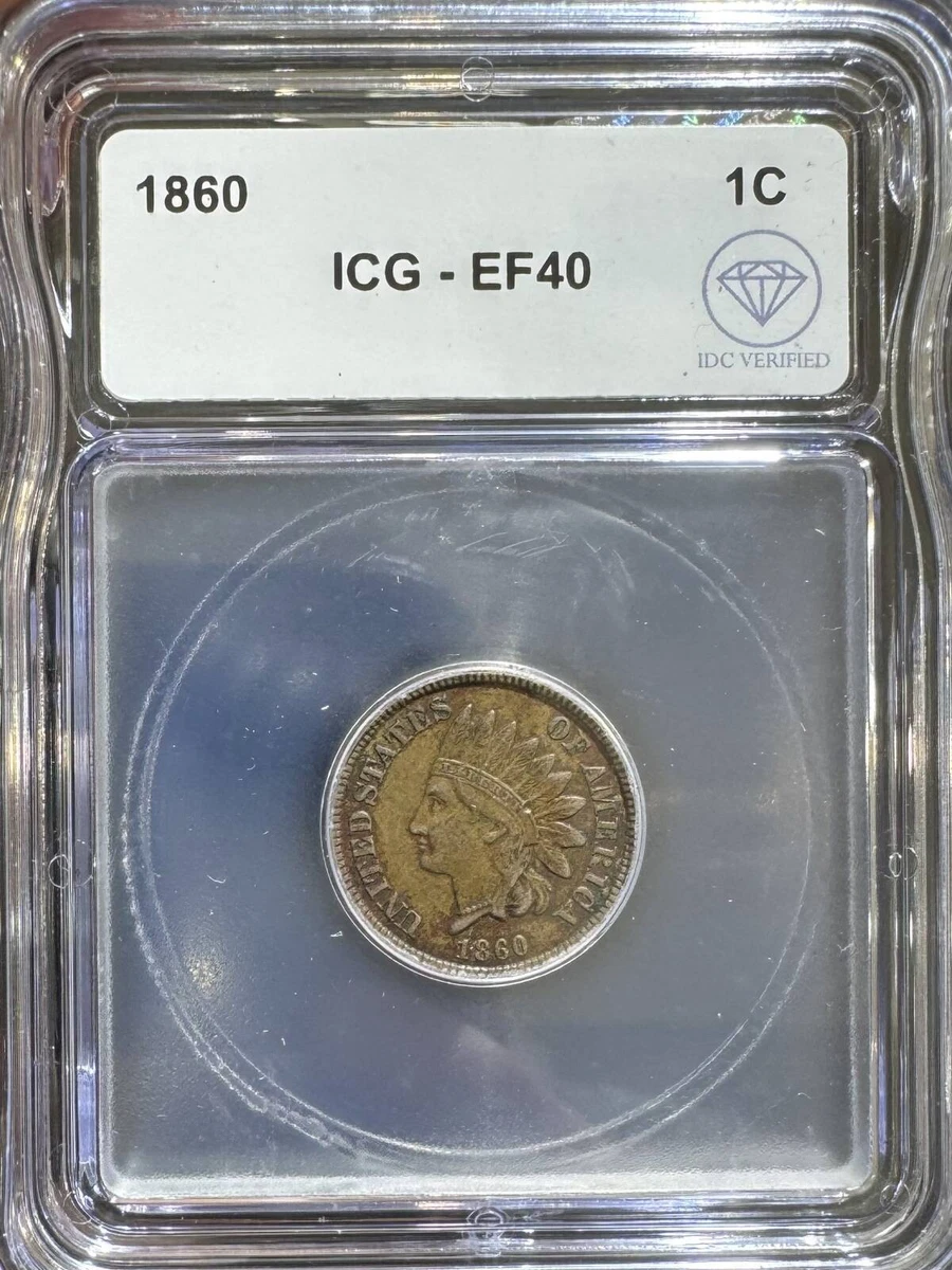 Circulated ICG Certified Indian Head US Small Cents (1859-1909