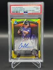 2025 Bowman - Chrome Prospect Autographs Charlie Condon Yellow Refractor /75