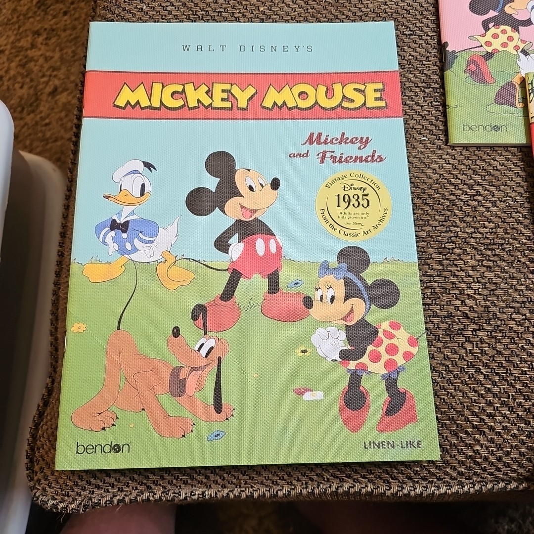 Disney Classic Mickey Mouse Books Set of 5 Linen Books Disney