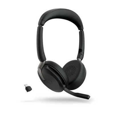 Jabra Evolve2 65 Flex Wireless Bluetooth Stereo Headset MS Teams Black 
