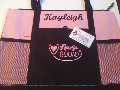 Nurse Squad Scrub Life Personalized Tote Bag LPN, RN, CNA, HHA, BSN