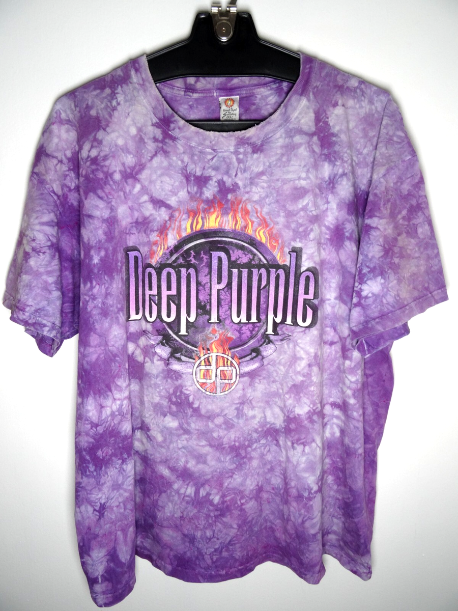 Vintage Deep Purple Band T Shirt XL Mens 2004 Tour Tie Dye Rock