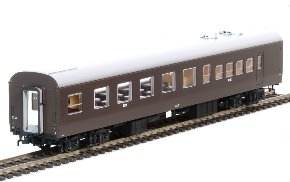 HO Gauge Tenshodo JNR Oshi-17 Dining Car 3rd/Grape #2 H0/J Scale