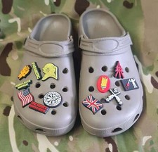 Clog / water shoe - novelty charm / gem / logo customise medic Viking Flag Fire