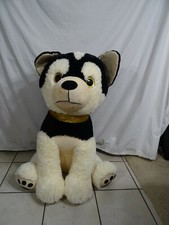 Puppy Dog Sparkle Eye Plush Super Soft Gold Collar Large 33"