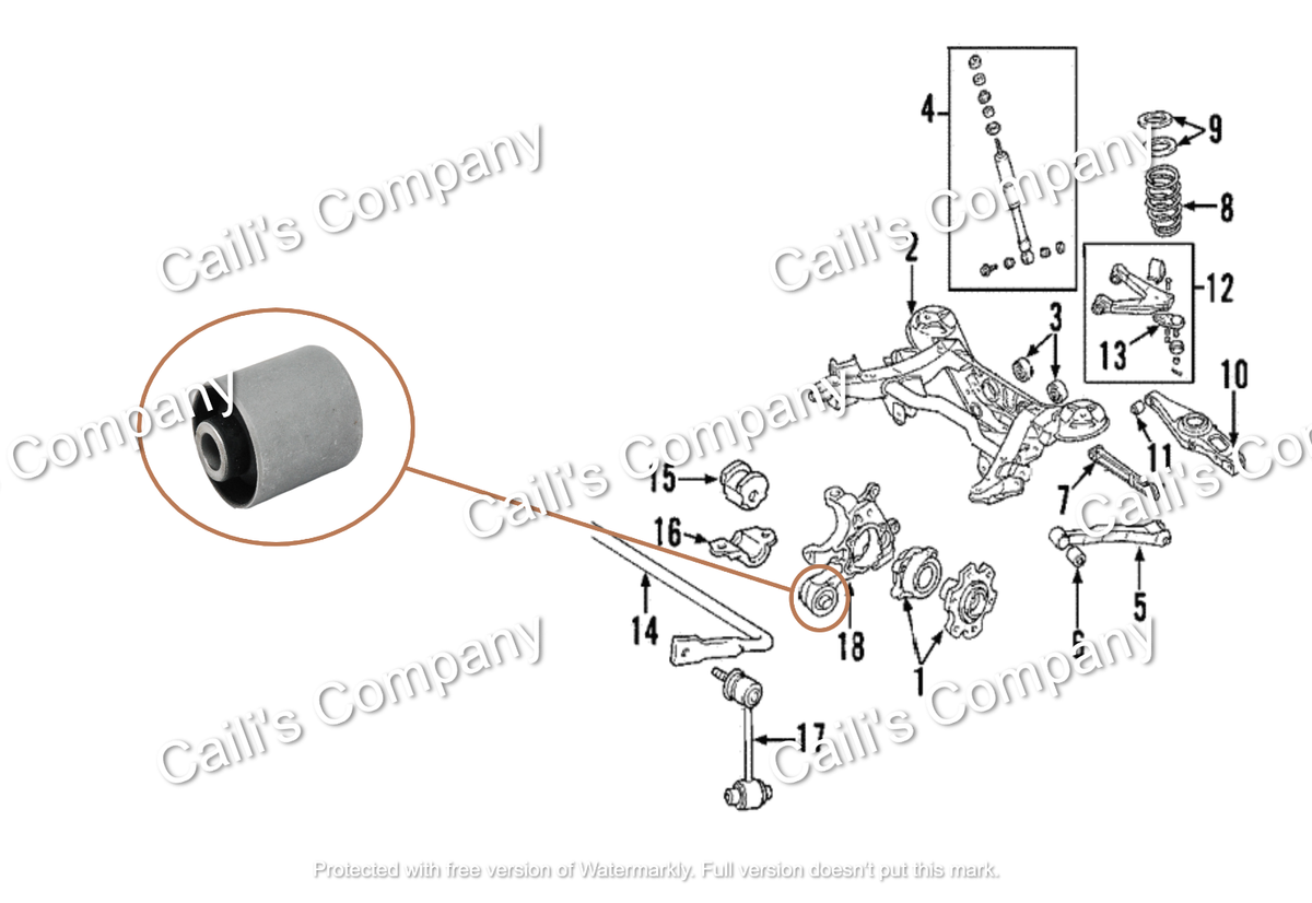 MR418066 For 2000-2006 MITSUBISHI MONTERO III V75W Rear Knuckle