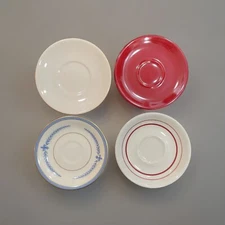 LOT of 4 Small Tea Saucer Plates | Elegant Tableware for Tea & Coffee | Classic