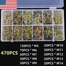 470PCS Assortment Spring Clips Fuel Line Hose Tubing Clamps for Motorcycle Kit