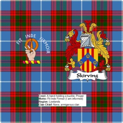 Scottish Clan Crest Skirving Rock Schiefer 14cm x 14cm Top Qualität Schiefer