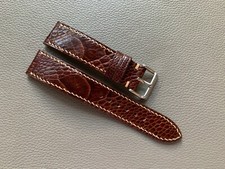 Brown Genuine Ostrich Leather Skin Watch Strap band, Custom Sizes 10mm to 26mm