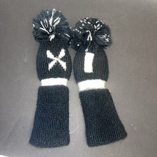Golf Club Cover Knit Pom Pom Vintage 2 