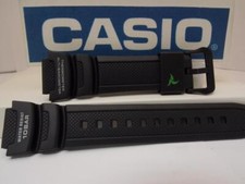 Casio Watch Band SGW-450 H-1A Blk Resin Strap w/Grn Wht. For Altimeter Barometer