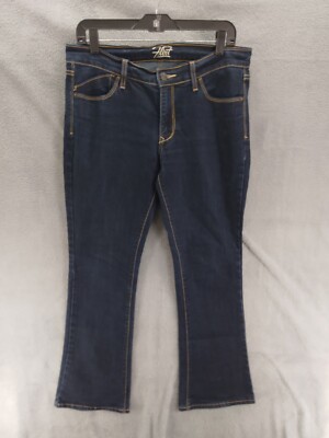 Old Navy The Flirt Bootcut Jeans Women Sz Short Dark Blue Mid