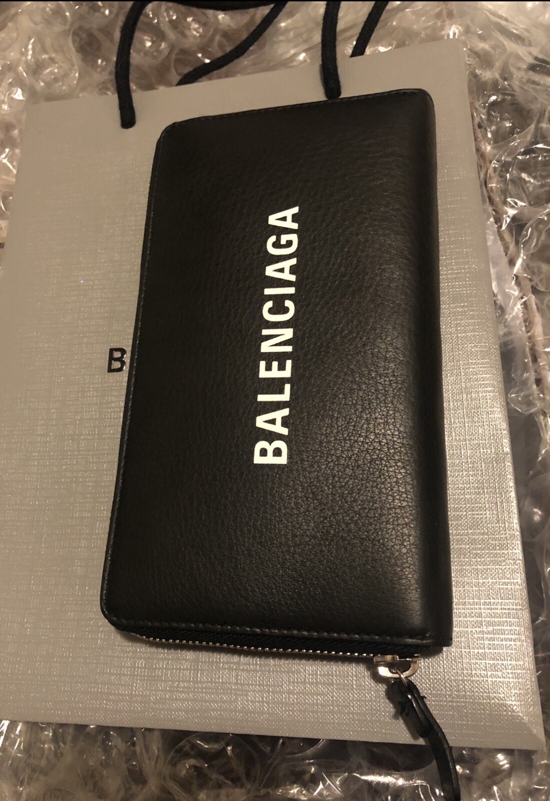 black balenciaga wallet
