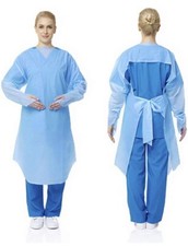 ZMDREAM 10 Disposable CPE Isolation Gown Individual Wrapped with Thumb Hole