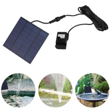 Miniature Solar Power Water Pump Fountain Waterfalls Decor for Fish Pond Garden